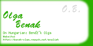 olga benak business card